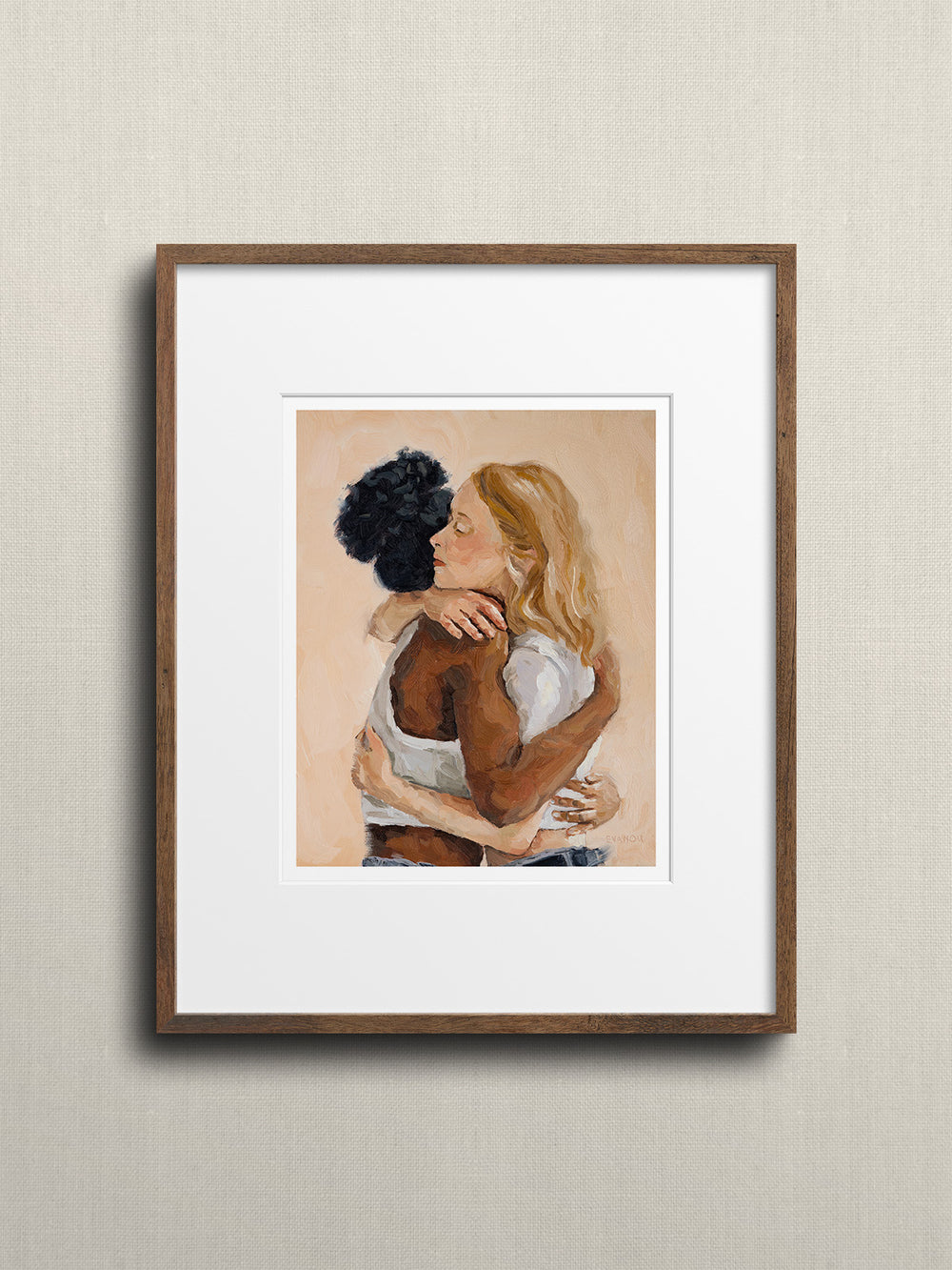 A hug art print