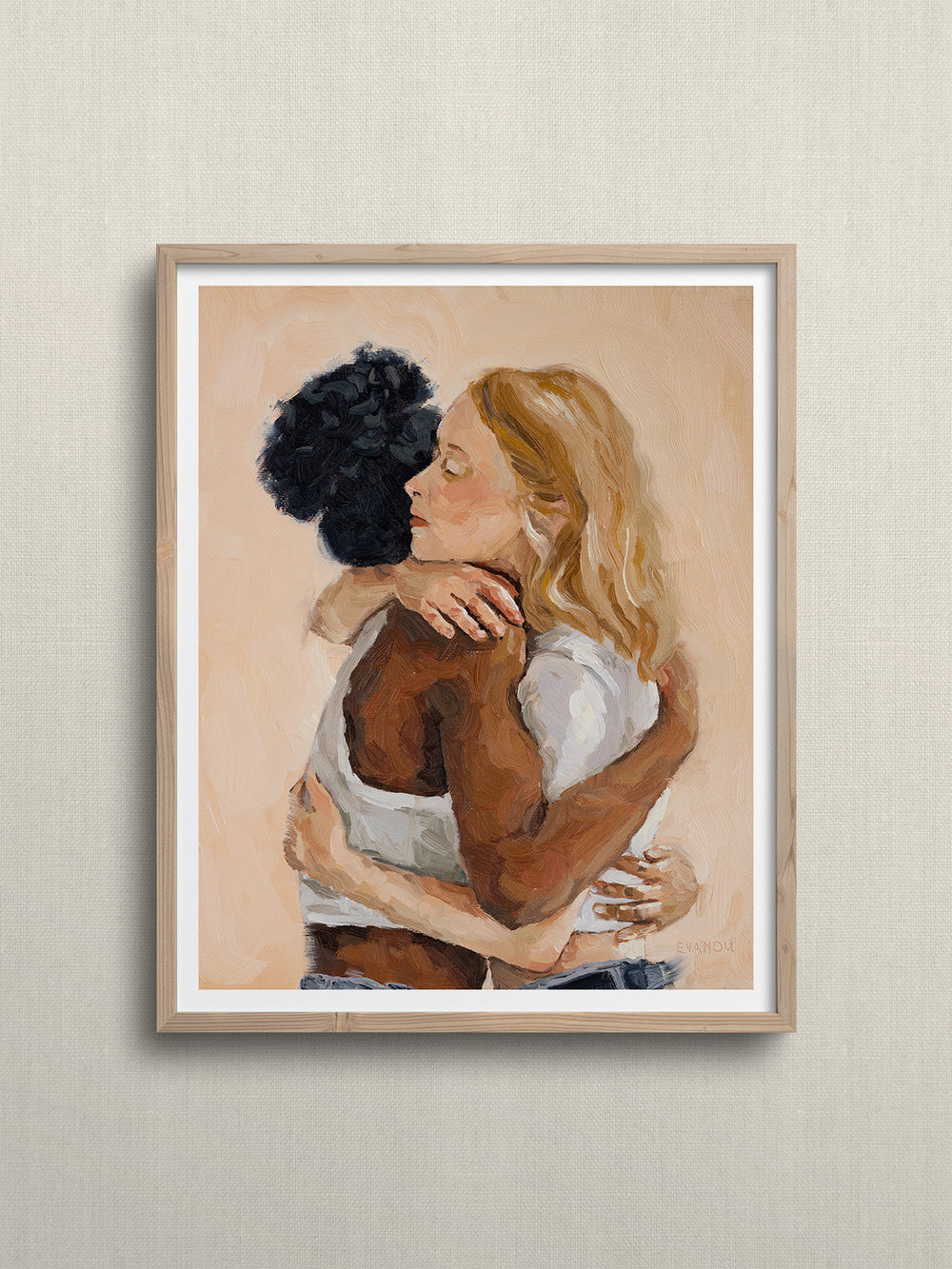 A hug art print