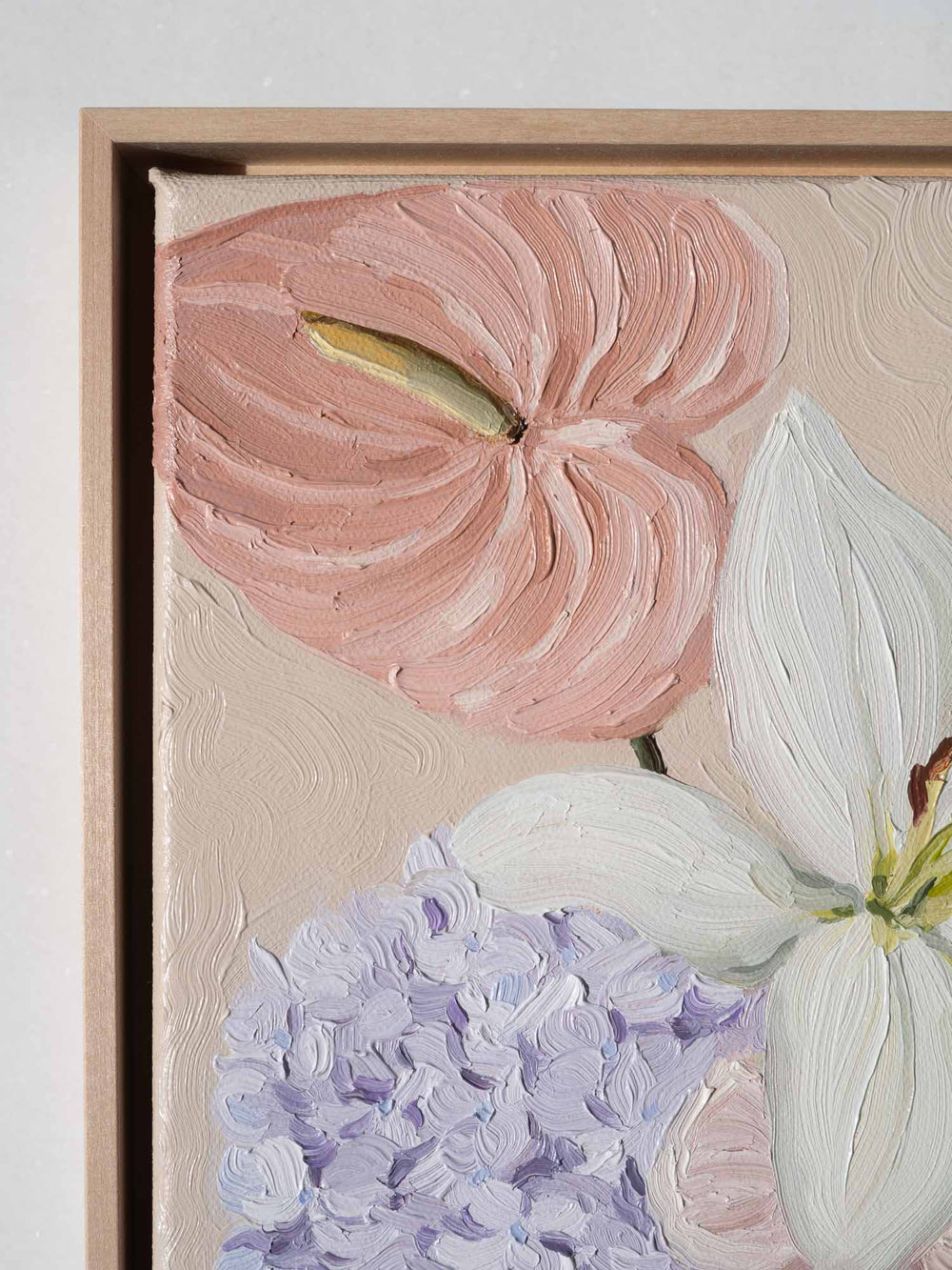 floral oil painting on canvas