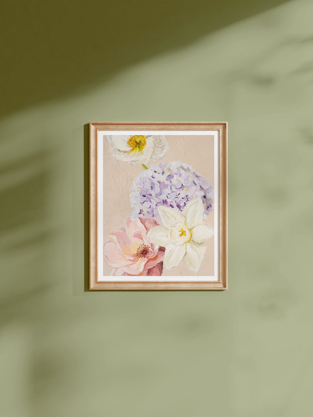 Spring bloom art print in pastel colors