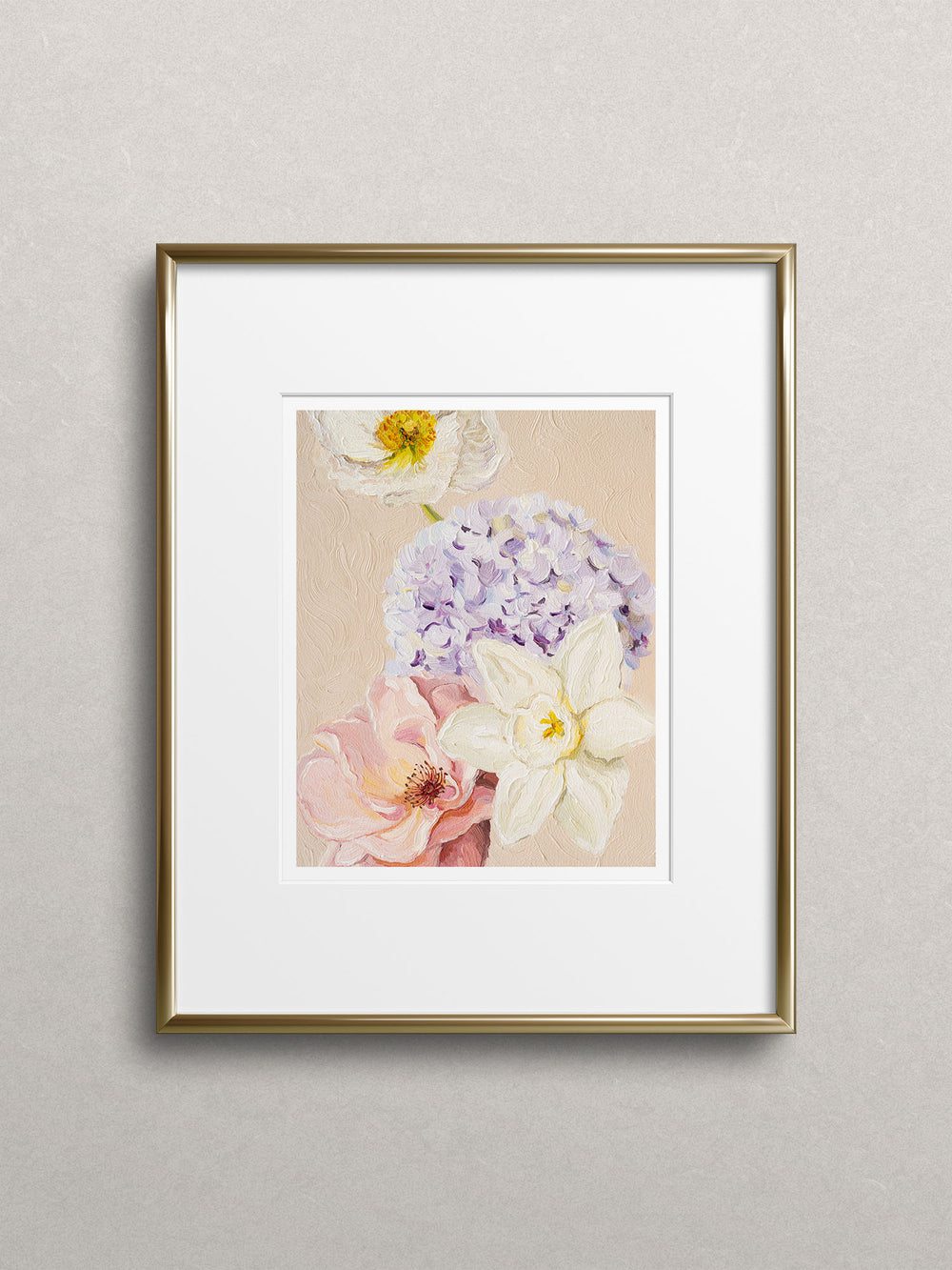 Spring bloom art print in pastel colors