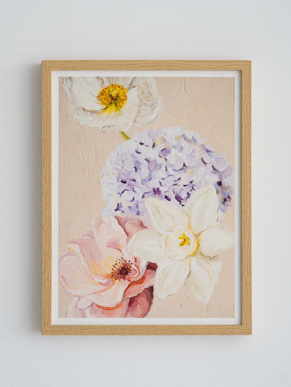 Spring bloom art print in pastel colors