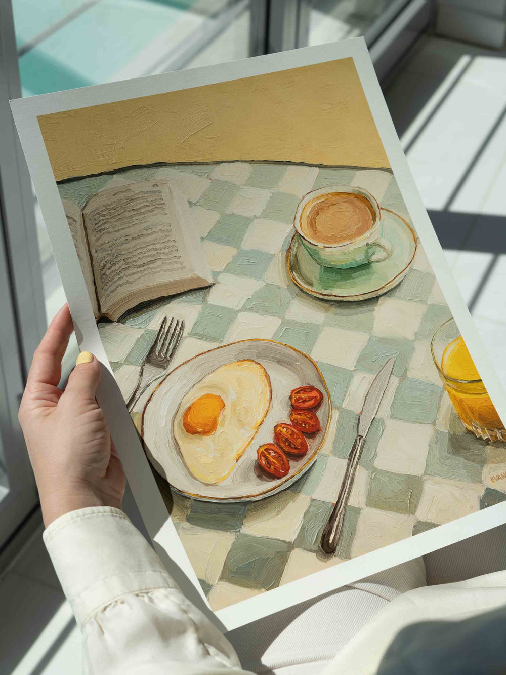 Kitchen art print breakfast time