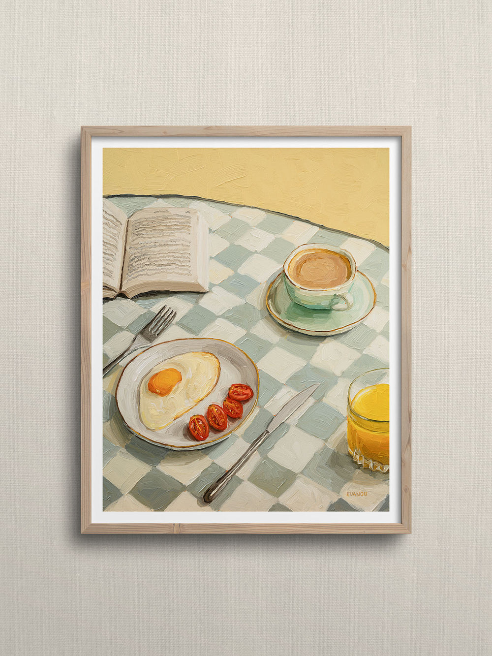 Kitchen art print breakfast time