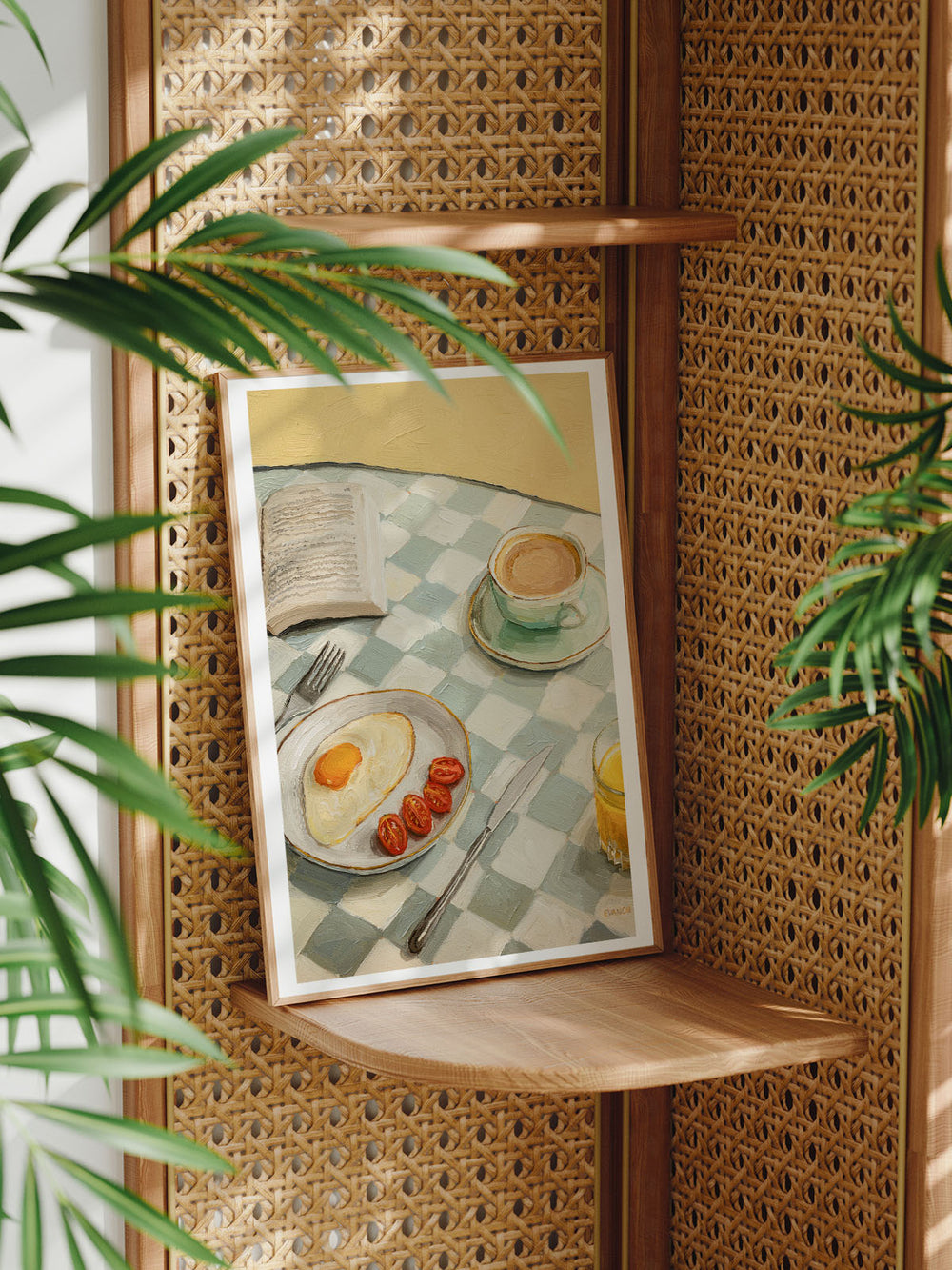 Kitchen art print breakfast time