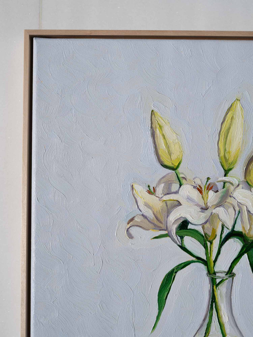 "Lilies In A Vase" is the original oil painting from my new "Blossom" collection