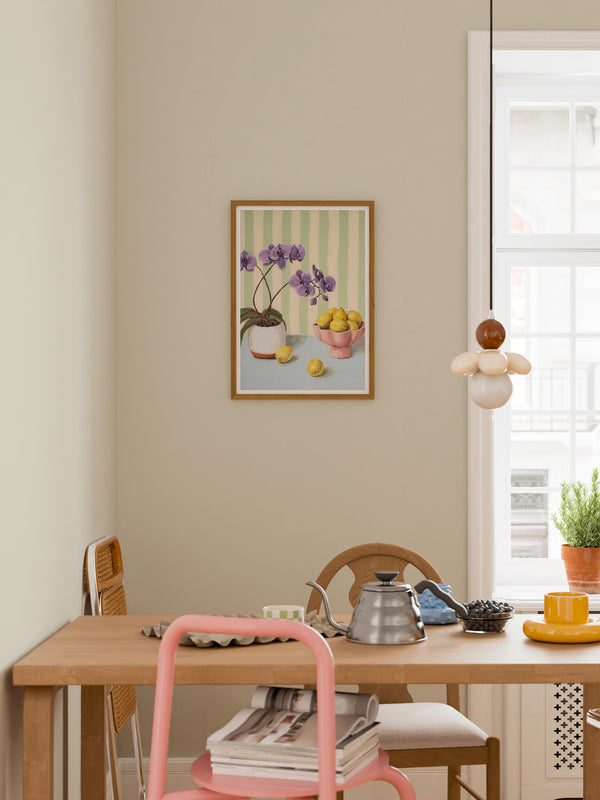 Orchids & Lemons - Art Print