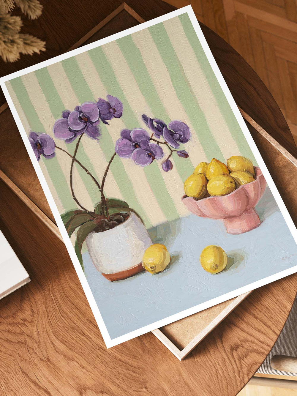 Orchids & Lemons - Art Print