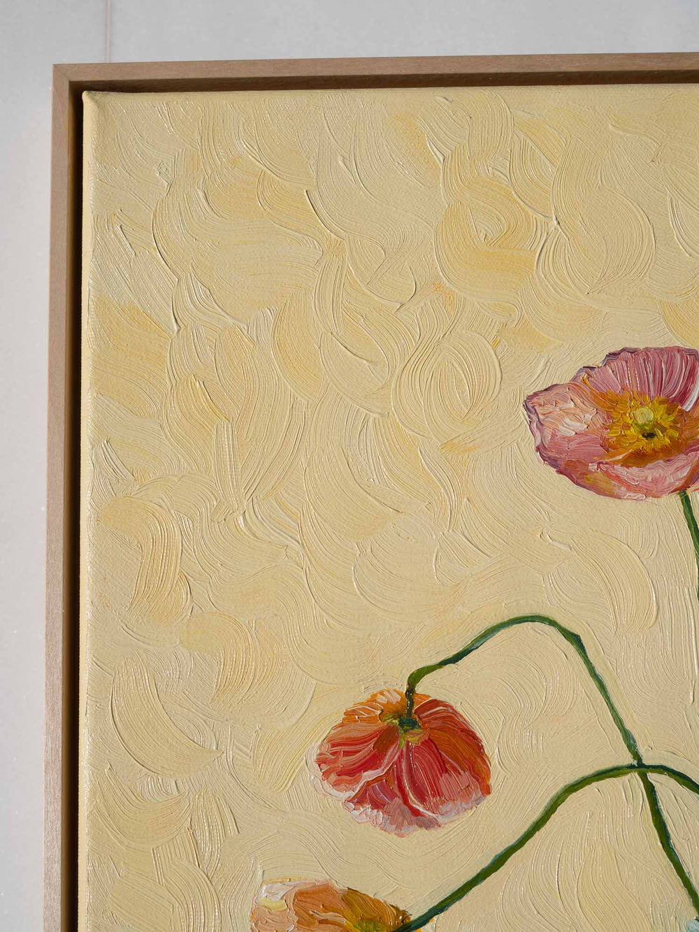 poppies in a vase original oil painting 