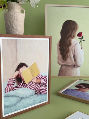 Girl With A Rose - Art Print